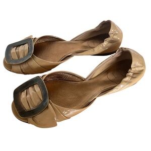 Roger Vivier Patent Leather Flats Buckle Detail EU 35.5